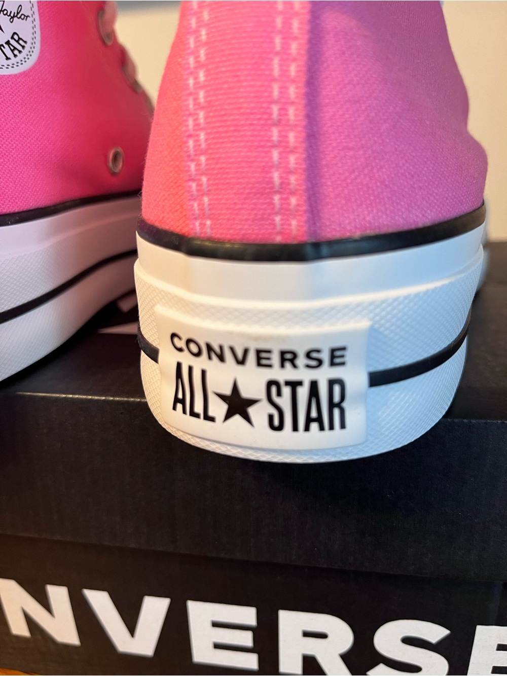 CONVERSE Women's Chuck Taylor All Star Pink Platform Sneakers - Picture 6 of 9